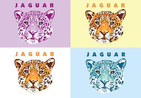 Jaguar - Vie animale - Popart Portrait vecteur