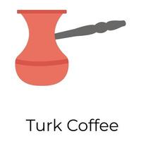 café turc à la mode vecteur