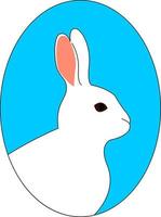 lapin blanc, illustration, vecteur sur fond blanc.