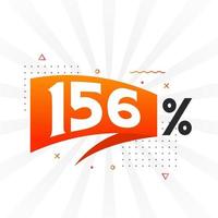 156 promotions de bannières marketing à prix réduits. Conception promotionnelle de 156 % des ventes. vecteur