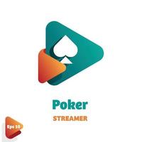 logo de banderole de poker vecteur