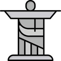 jésus christ monument historique plat couleur icône vecteur icône modèle de bannière