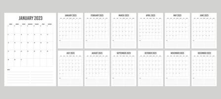 définir la conception de portrait de calendrier, 365 jours vecteur