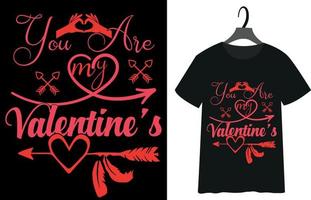 meilleur design de t-shirt saint valentin vecteur
