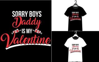 meilleur design de t-shirt papa saint valentin vecteur