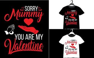 meilleur design de t-shirt maman saint valentin vecteur