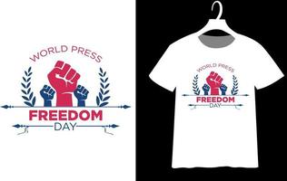 meilleur design de t-shirt de la journée mondiale de la liberté de la presse pour vous vecteur