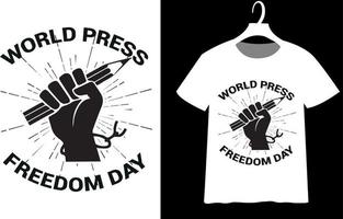 meilleur design de t-shirt de la journée mondiale de la liberté de la presse pour vous vecteur