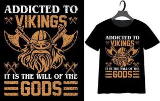 meilleur design de t-shirt viking vecteur