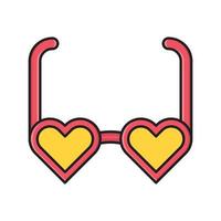 illustration vectorielle de lunettes d'amour sur fond.symboles de qualité premium.icônes vectorielles pour le concept et la conception graphique. vecteur