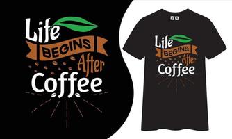 conception de t-shirt café vecteur