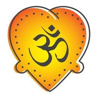 signe ou symbole un vecteur plat aum ou om hindouisme pour les applications ou les sites Web