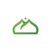 modèle de vecteur de logo de mosquée islamique