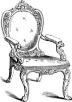 chaise, illustration vintage vecteur