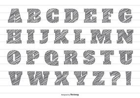 Pencil Scribble Vector Alphabet