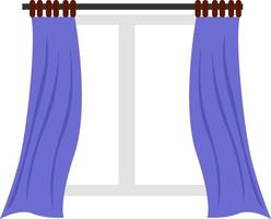 rideau violet, illustration, vecteur sur fond blanc.