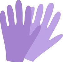 gants violets, icône illustration, vecteur sur fond blanc