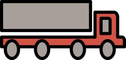 camion rouge avec sentier, illustration, vecteur, sur fond blanc. vecteur