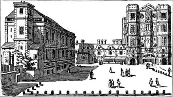 palais de whitehall, illustration vintage. vecteur