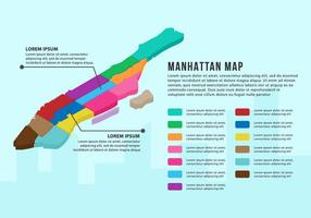 Infographie gratuite de la carte de Manhattan vecteur