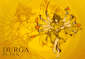 Déesse durga illustration vecteur