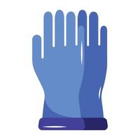 découvrez l'icône plate des gants de construction vecteur
