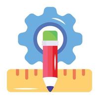 une icône plate d'outils d'ingénierie vecteur
