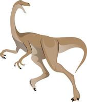 gallimimus, illustration, vecteur sur fond blanc.