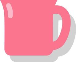Grand mug rose, illustration, vecteur sur fond blanc