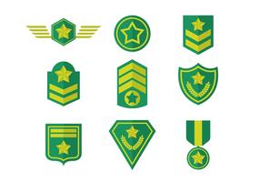 Vecteur libre d'insignes de l'armée