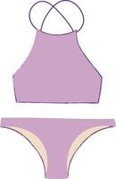 maillot de bain violet, illustration, vecteur sur fond blanc.