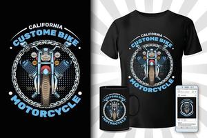 conception de t-shirt de vélo personnalisé vecteur