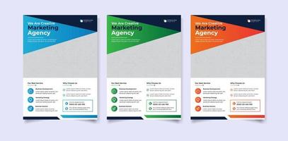 modèle de flyer a4 agence de marketing numérique créatif vecteur