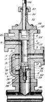 illustration vintage de vanne rotative. vecteur