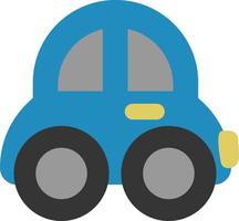 petite voiture de transport bleue, illustration, vecteur sur fond blanc.
