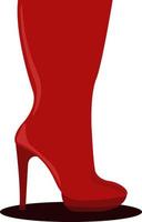 chaussure femme rouge, illustration, vecteur sur fond blanc.