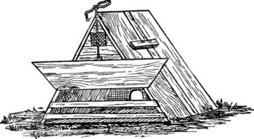 coop triangulaire, illustration vintage. vecteur