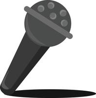 microphone noir, illustration, vecteur sur fond blanc.