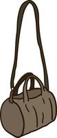 sac marron, illustration, vecteur sur fond blanc.