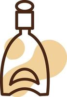 bouteille de tequila vide, icône illustration, vecteur sur fond blanc