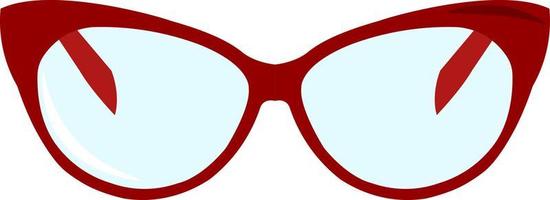 lunettes rouges, illustration, vecteur sur fond blanc.