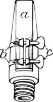 roseau de clarinette, illustration vintage. vecteur