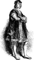 charles viii, illustration vintage vecteur