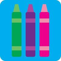 crayons jouets, illustration, vecteur sur fond blanc.