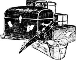 bagages, illustration vintage vecteur