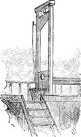illustration vintage de guillotine. vecteur