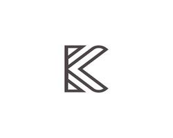 modèle de vecteur de conception de logo k kk