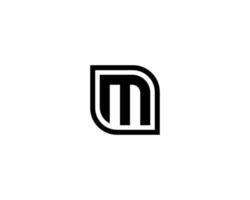 modèle vectoriel de conception de logo m