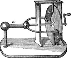 machine électrique à plaque, illustration vintage. vecteur