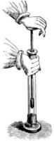 seringue à feu, illustration vintage. vecteur